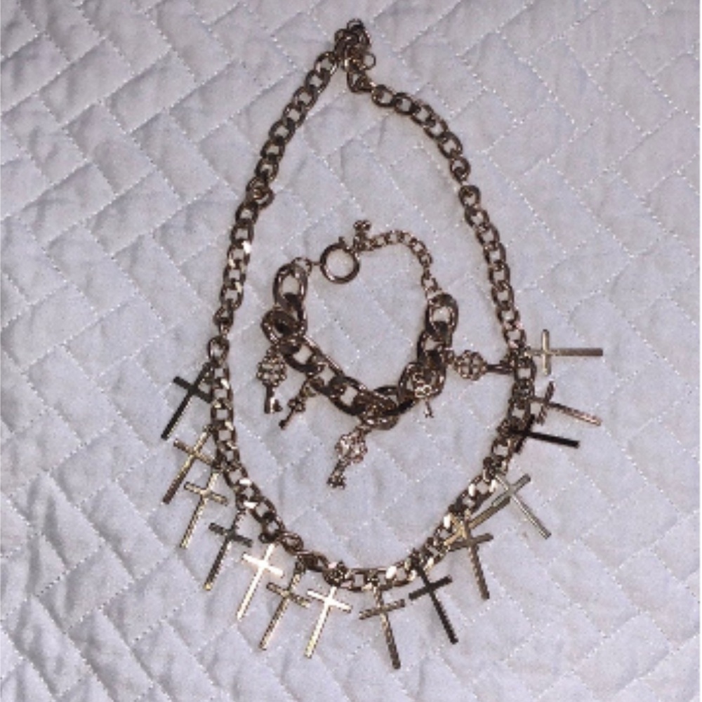 Golf necklace and bracelet